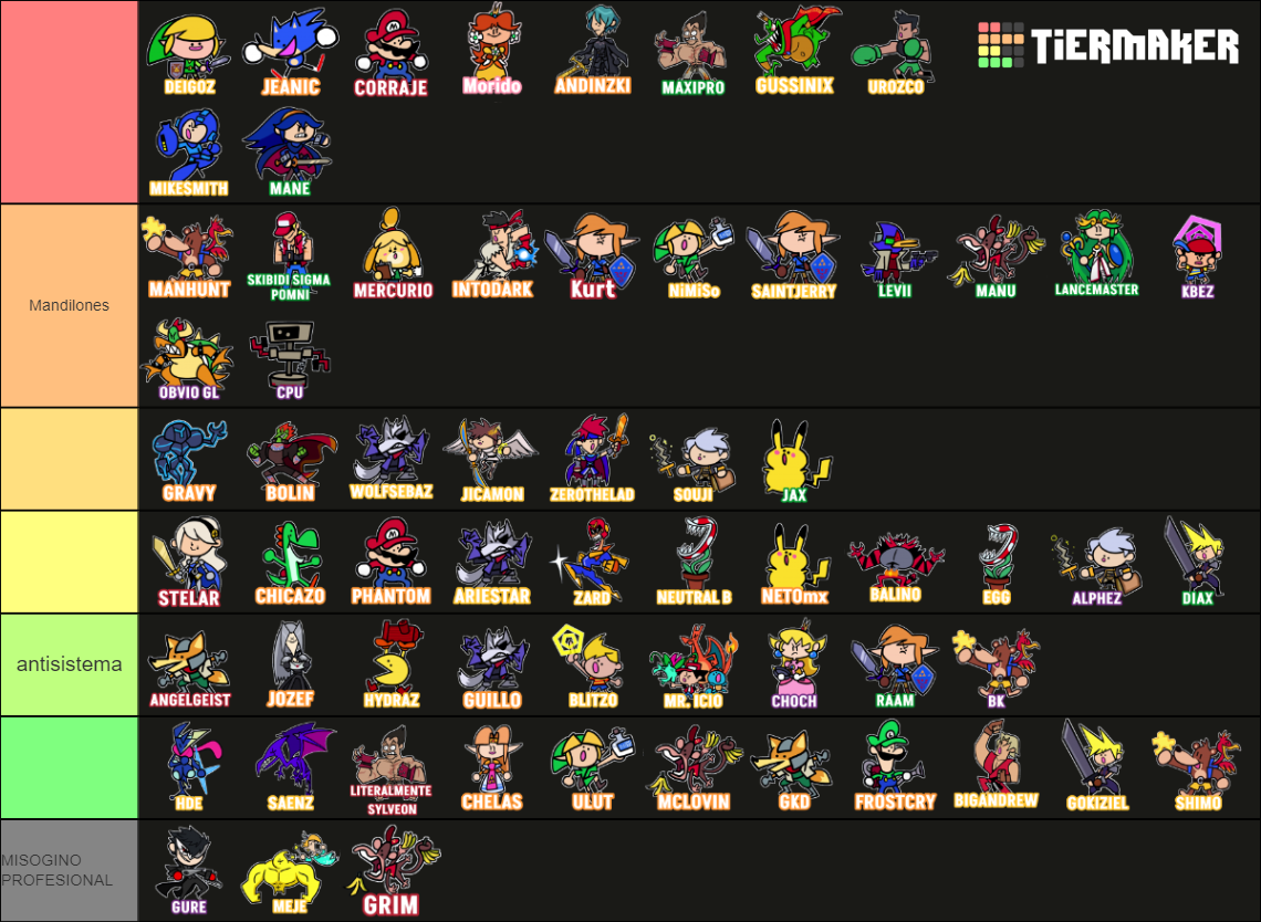 SMASH SLP T2 TierList Tier List (Community Rankings) - TierMaker