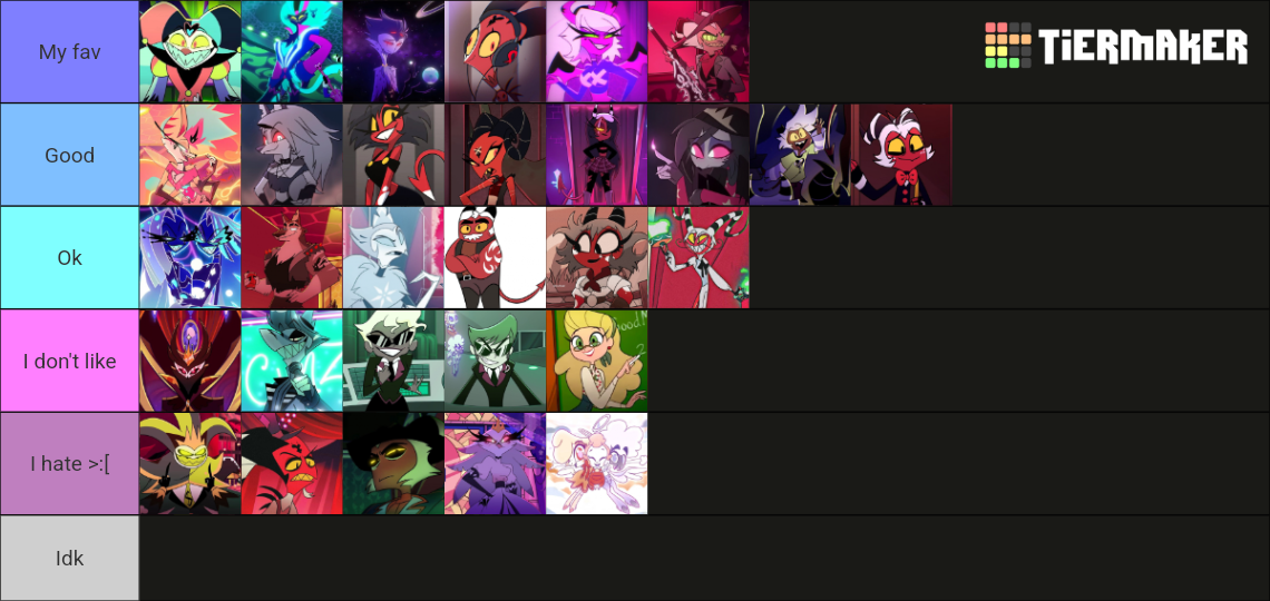 Helluva boss character 👹🗡🦉 Tier List (Community Rankings) - TierMaker