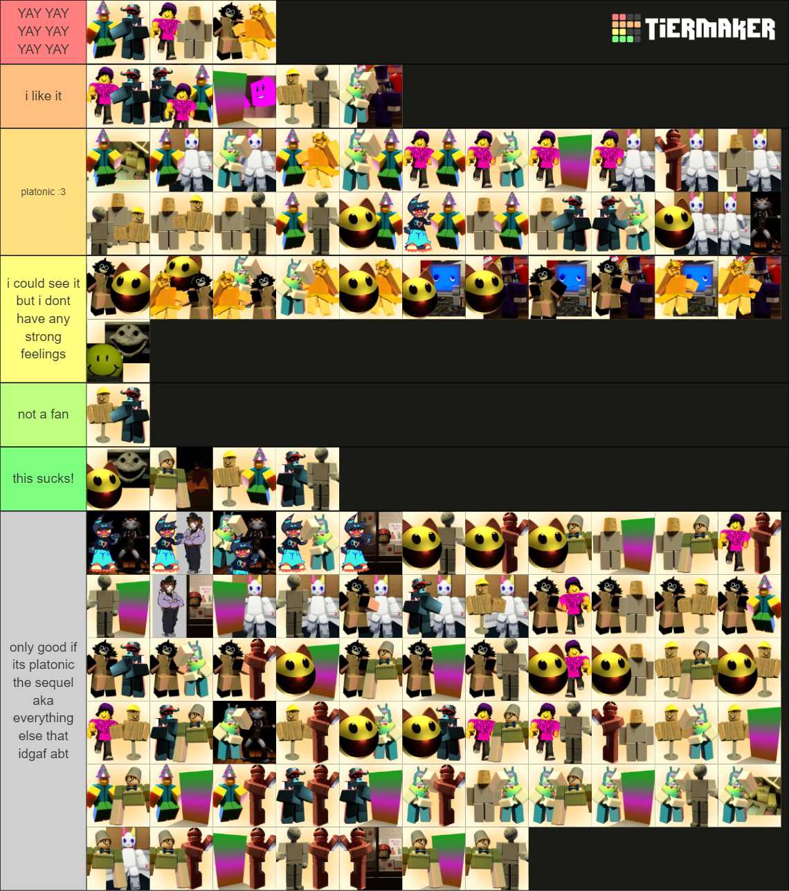 Regretevator Ships Tier List (Community Rankings) - TierMaker