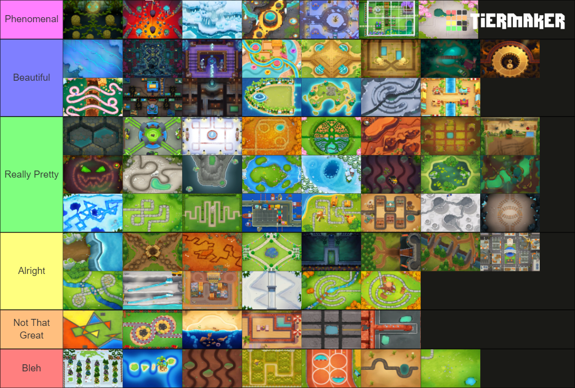 BTD6 All Maps Tier List (Community Rankings) - TierMaker