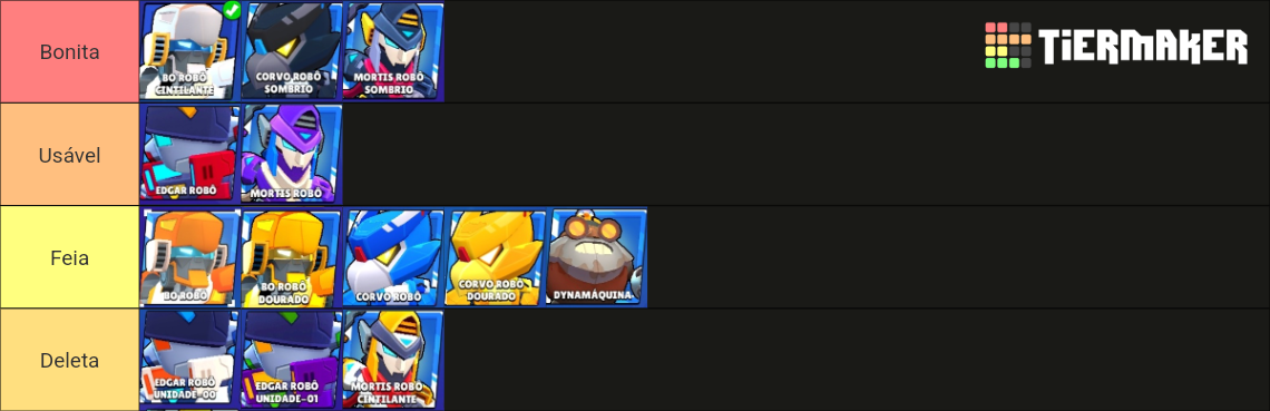 mecha skins brawl stars tier list