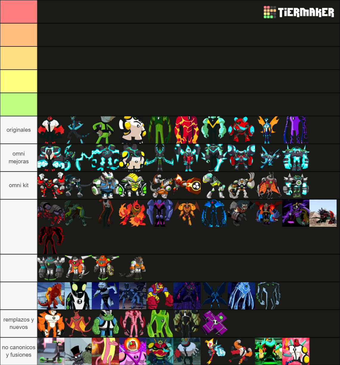 Ben 10 Reboot Aliens From Ben 10 (Reboot) Tier List (Community Rankings
