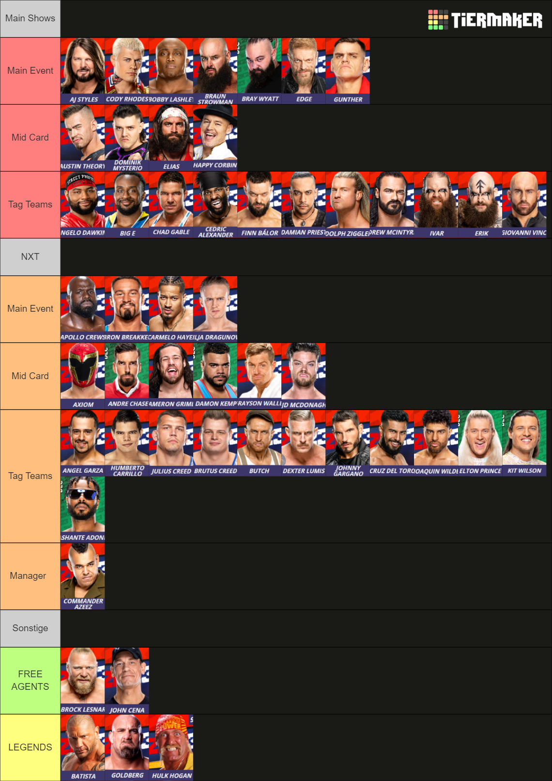 WWE 2K23 Full Roster Complete (ALL DLC) ALL 246 SUPERSTARS! Tier List