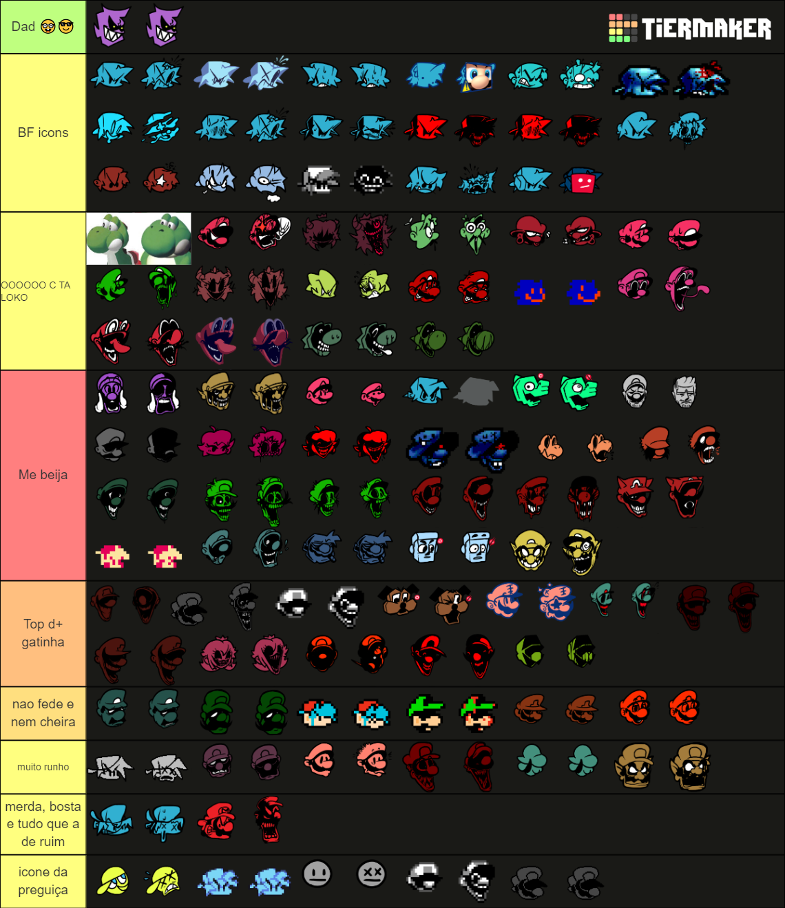 FNF Mario Madness V2 Icons Tier List (Community Rankings) - TierMaker