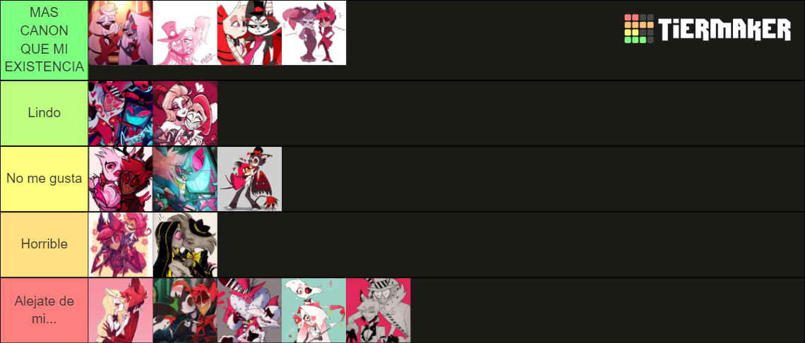 Hazbin Hotel Ships Tier List (Community Rankings) - TierMaker