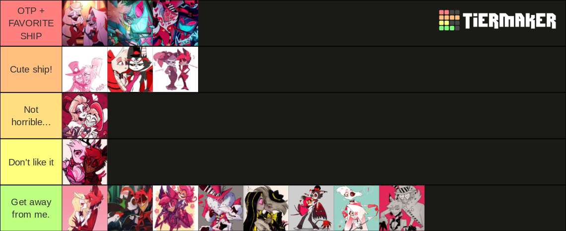 Hazbin Hotel Ships Tier List (Community Rankings) - TierMaker