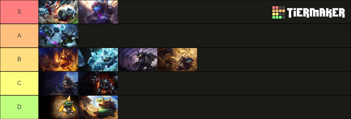 RAMMUS SKINS [13.21] Tier List (Community Rankings) - TierMaker