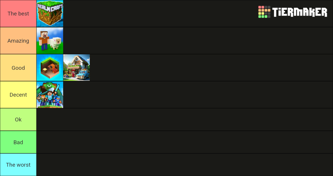 Minecraft ripoffs Tier List (Community Rankings) - TierMaker