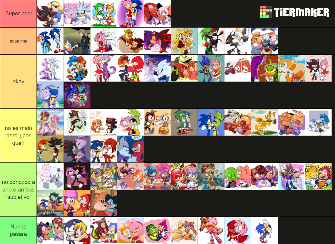 Sonic ship tier list community rankings tiermaker