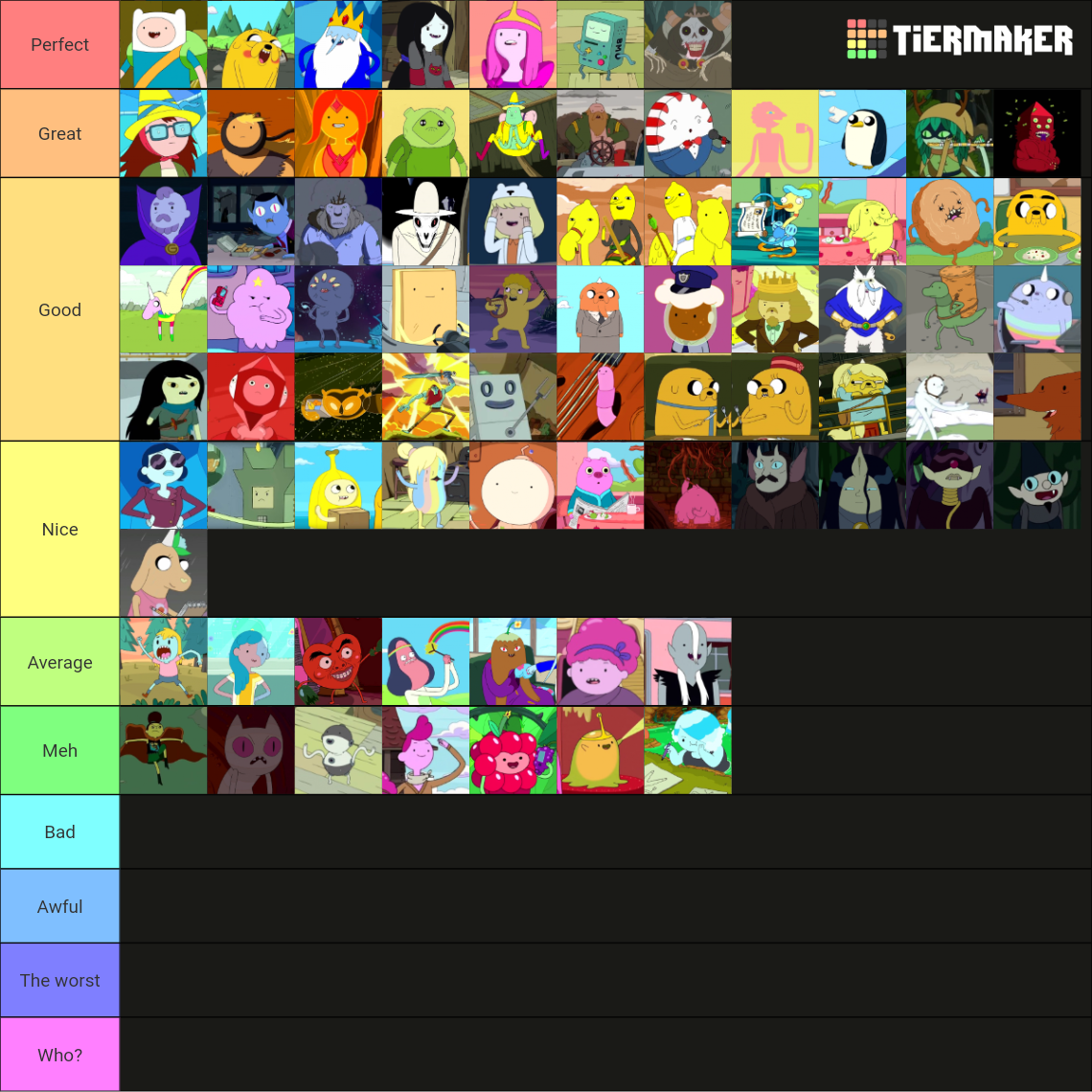 Adventure Time Characters (Major And Recurring) Tier List (Community ...