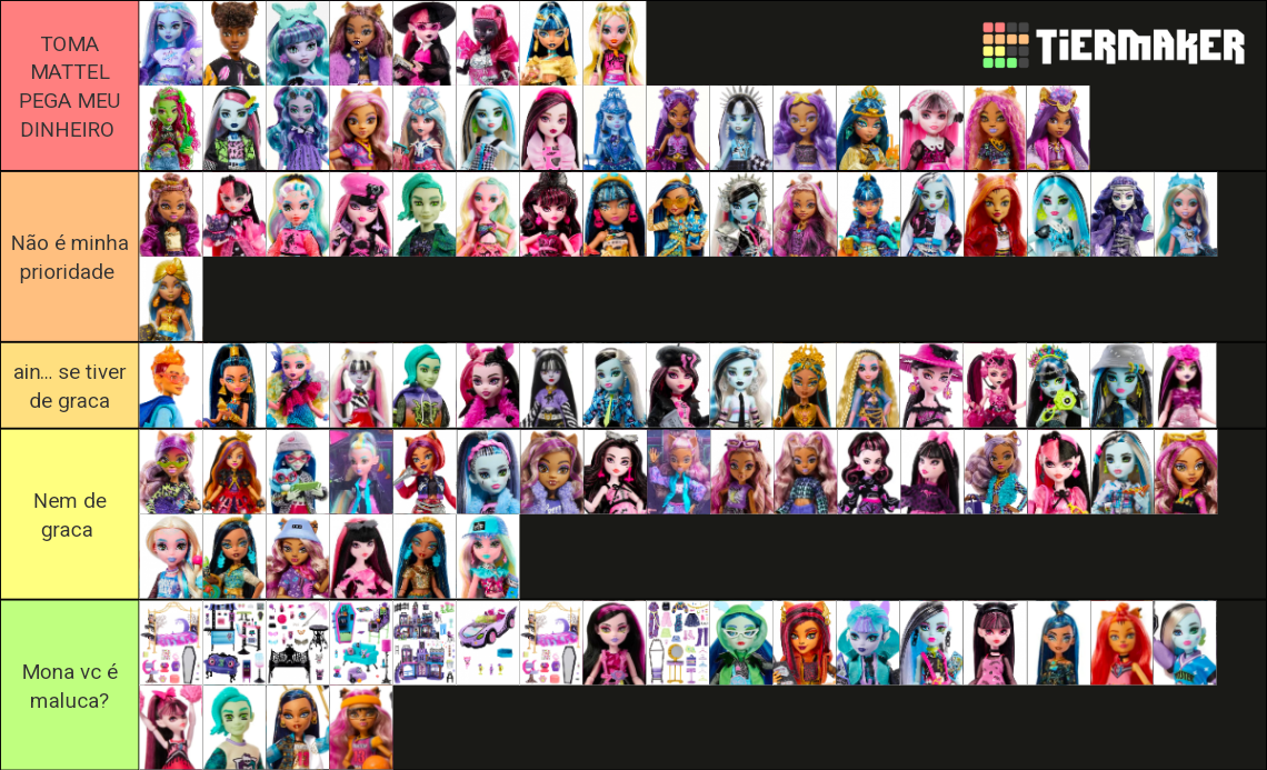 moonster high G3 dolls and playsets Tier List (Community Rankings ...