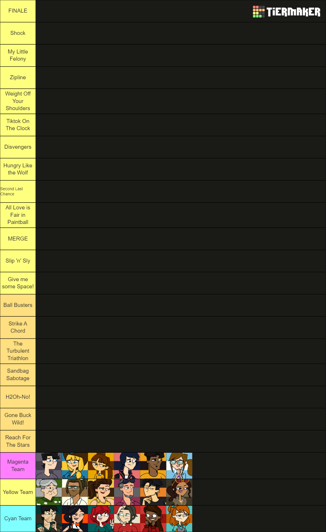 Disventure Camp All Stars Characters tierlist Tier List (Community ...