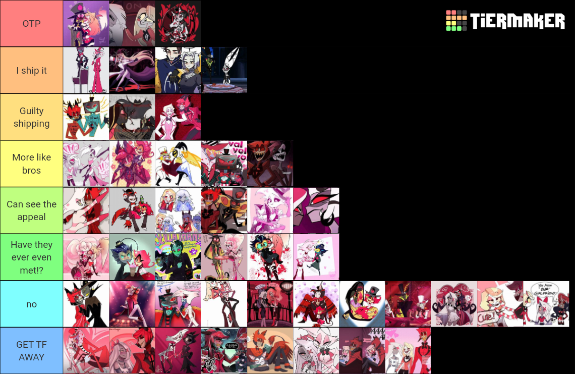 Hazbin Hotel Ships Tier List (Community Rankings) - TierMaker