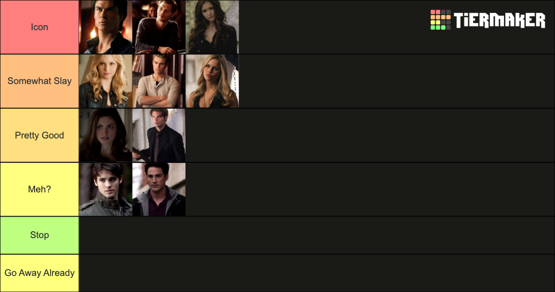 Vampire Diaries Character Tier List (Community Rankings) - TierMaker