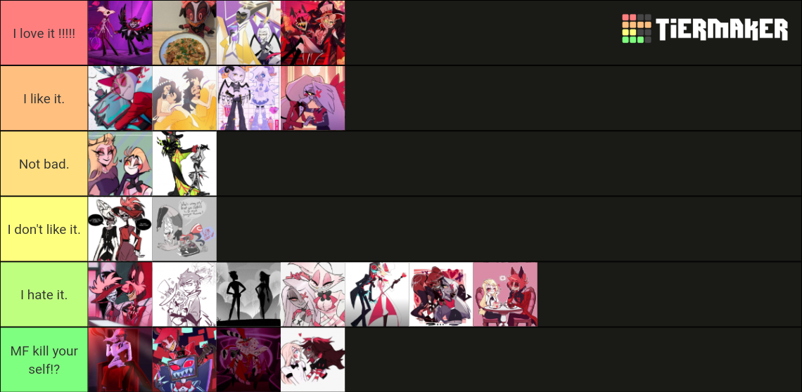 Hazbin hotel ships!! Tier List (Community Rankings) - TierMaker