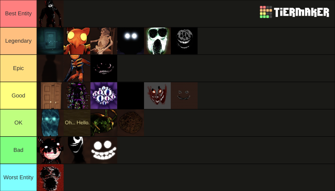 Doors Entities (Hotel+) Tier List Rankings) TierMaker