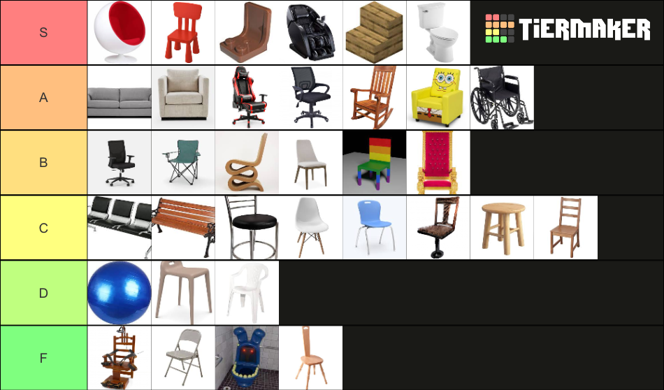 Chair Tier List (Community Rankings) - TierMaker