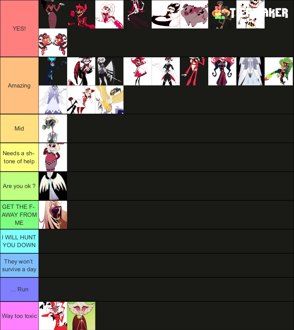 Hazbin Hotel Tier List (Community Rankings) - TierMaker