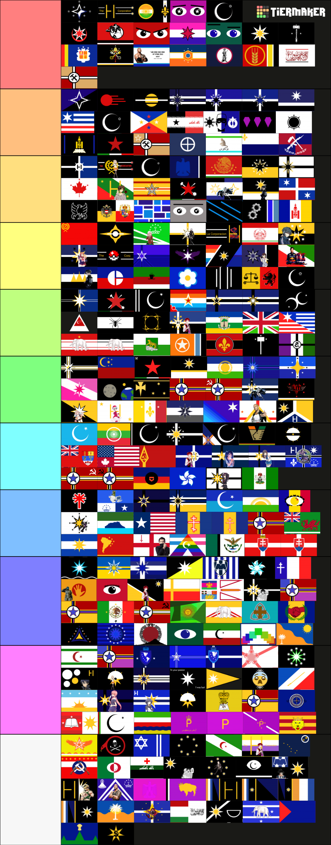 H Corp's Flags Tier List (Community Rankings) - TierMaker