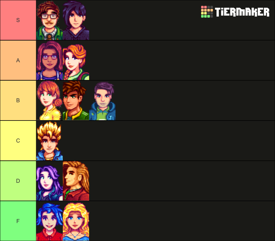 Stardew Valley Bachelors Tier List (Community Rankings) - TierMaker