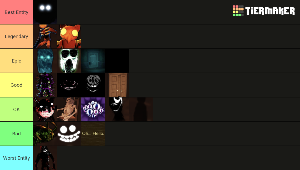 Doors Entities (Hotel+) Tier List Rankings) TierMaker