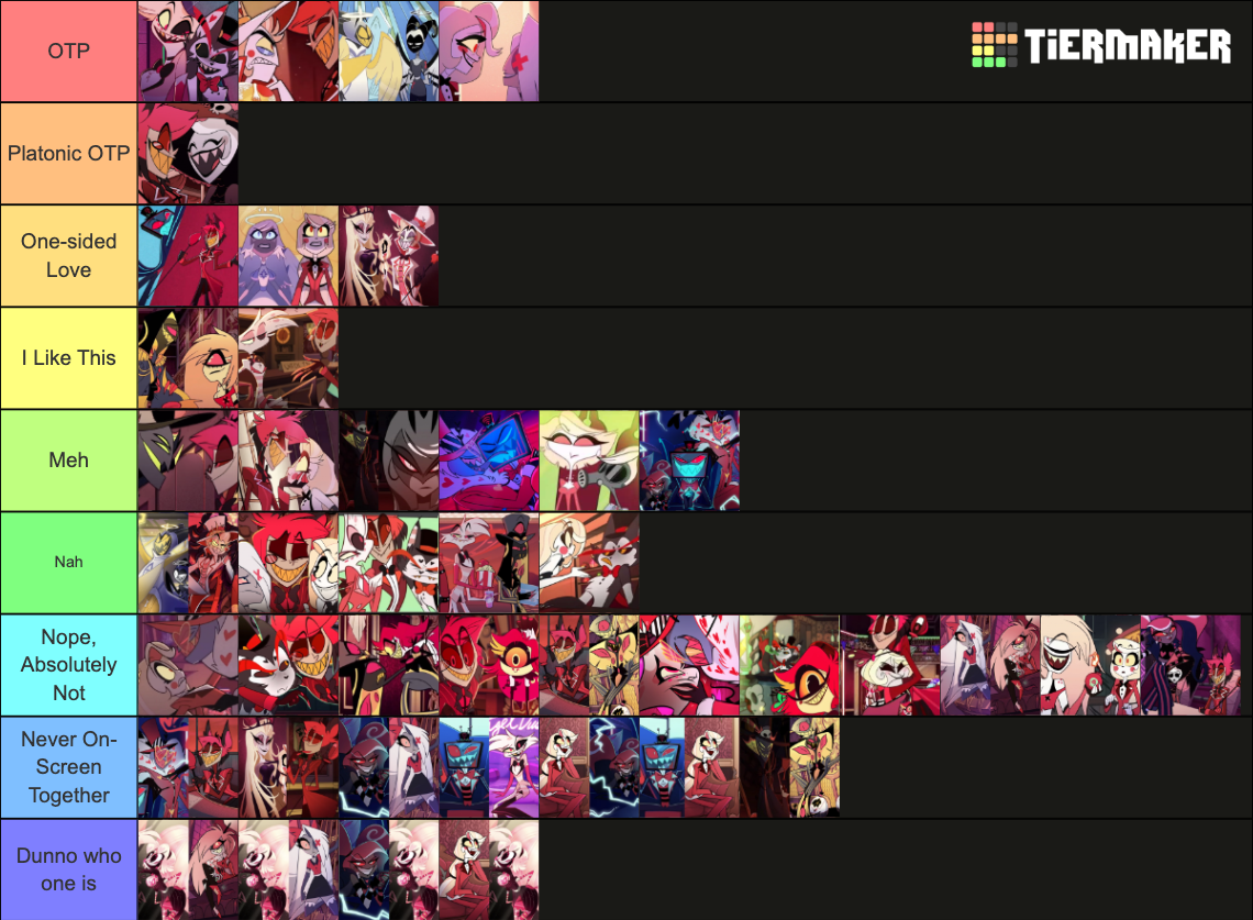 All Hazbin Hotel Ships Tier List (Community Rankings) - TierMaker