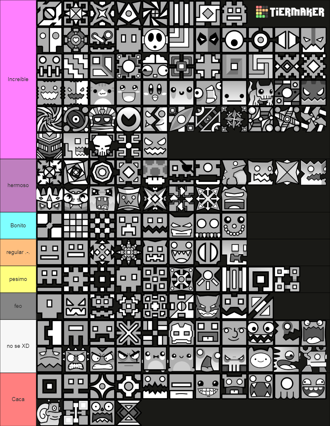 Geometry Dash Cubes Tier List (Community Rankings) - TierMaker