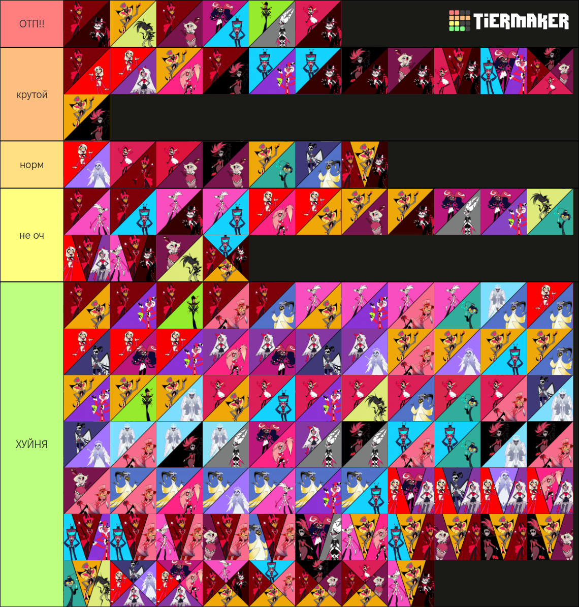 Hazbin Hotel ships Tier List (Community Rankings) - TierMaker