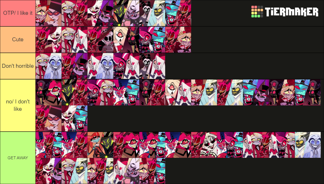 A Hazbin Hotel Ship Tier List (Community Rankings) - TierMaker