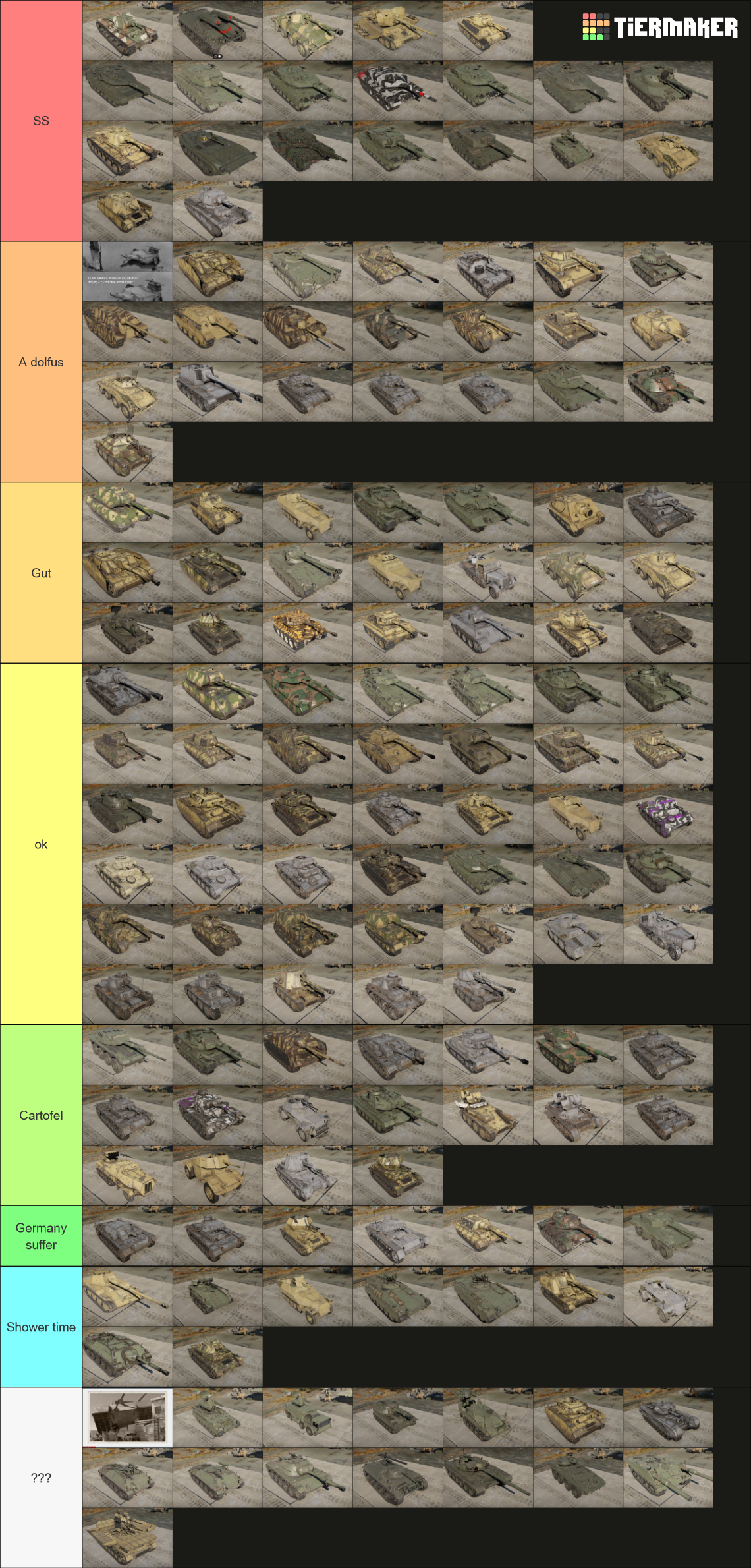 warthunder all german tank 04/2024 Tier List Rankings