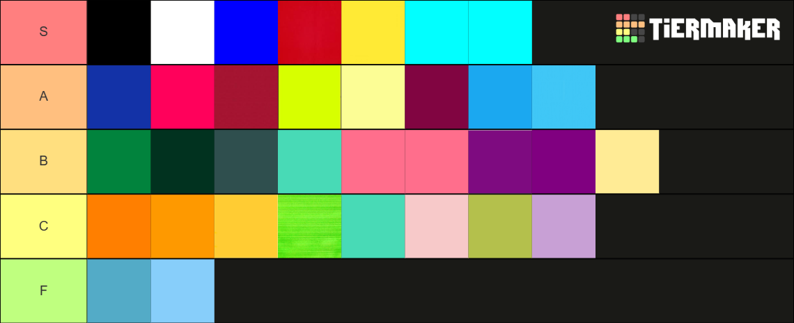favorite color Tier List (Community Rankings) - TierMaker