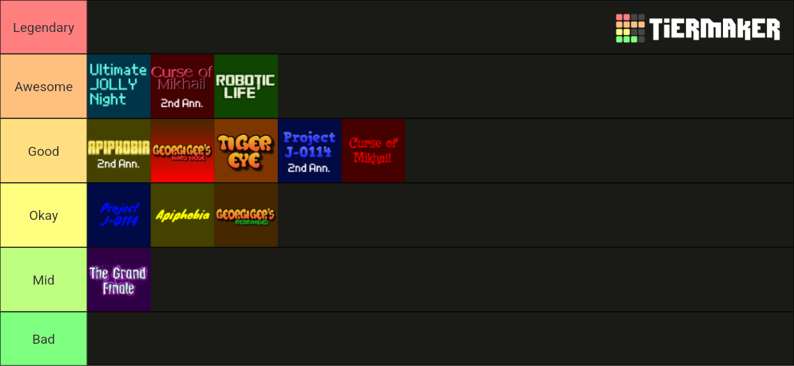 JOLLY Horrors/Paradox Games Tier List (Community Rankings) - TierMaker