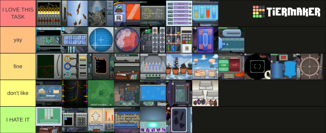 All Among Us Tasks Tier List (Community Rankings) - TierMaker