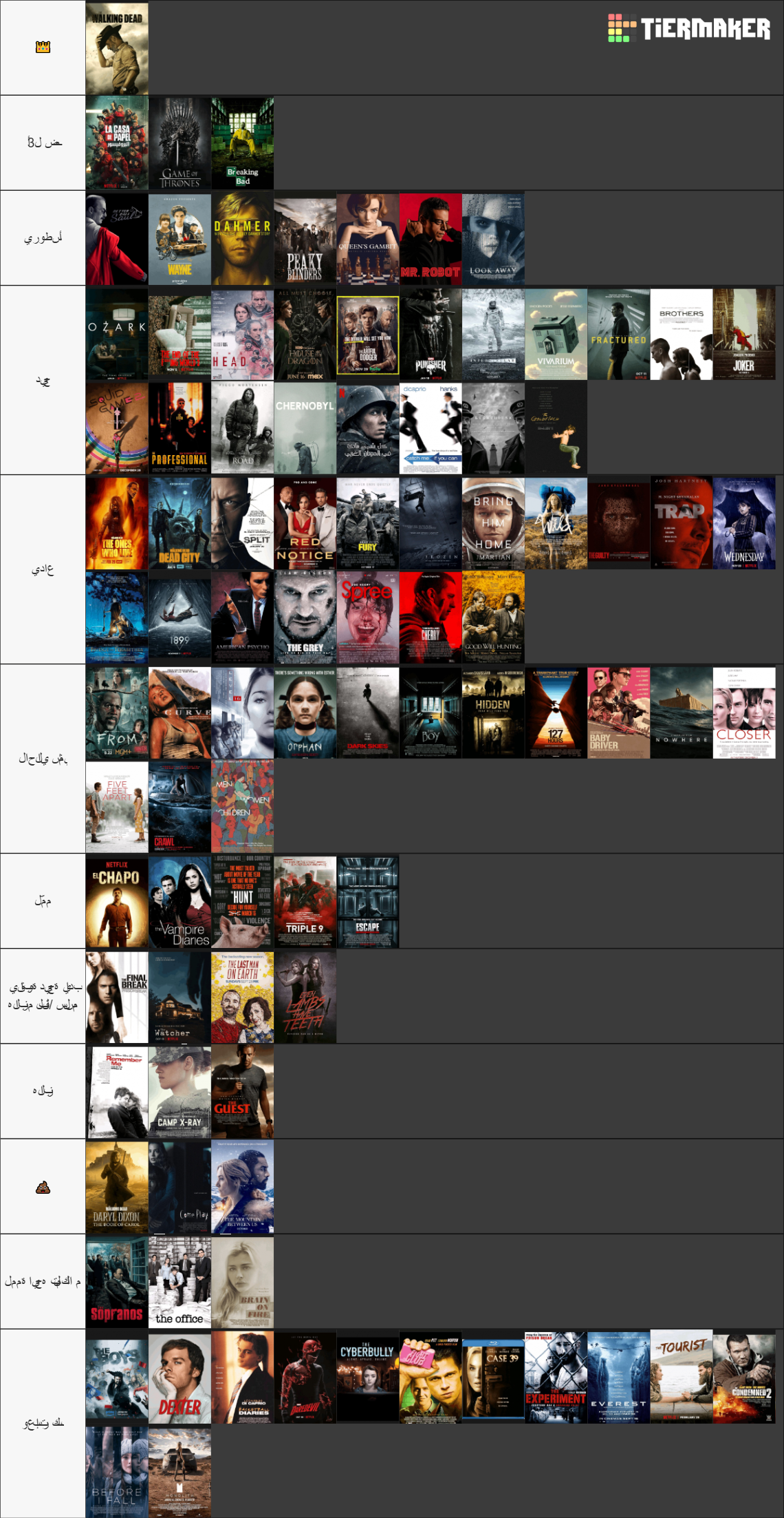 Movie Ranking Bracket Rate some series and movies Tier List (Community Rankings) - TierMaker