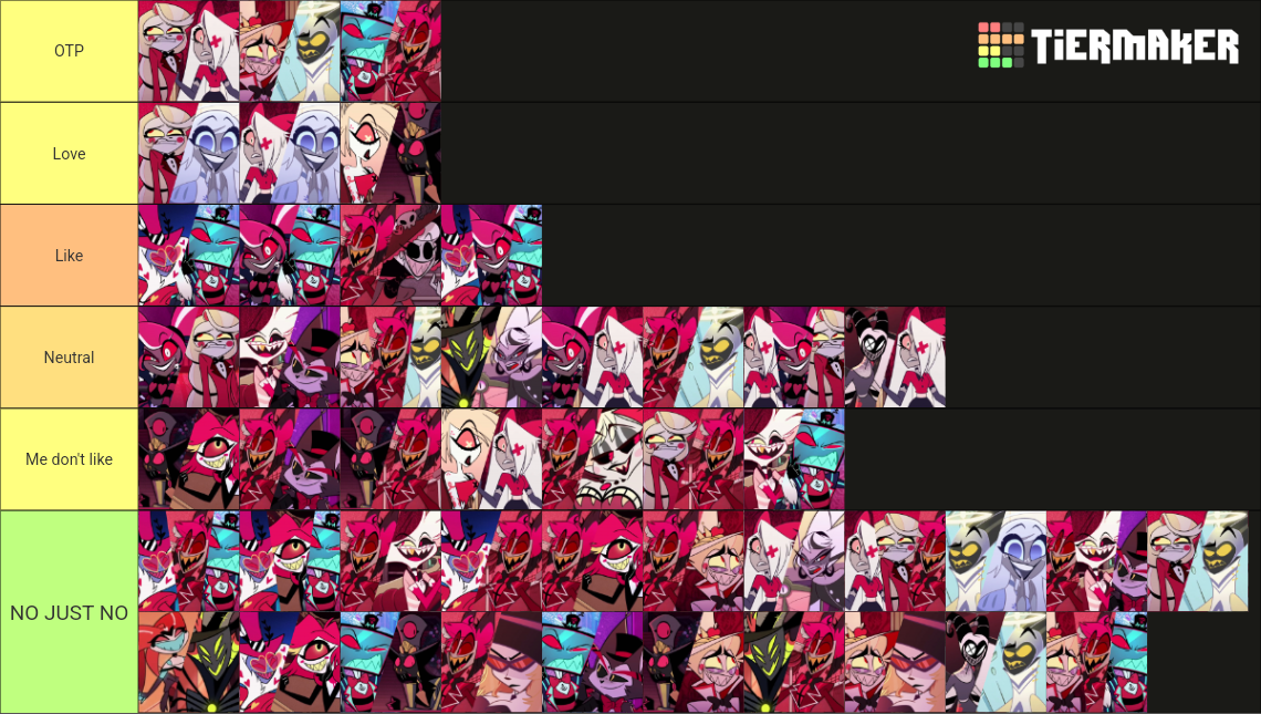 A Hazbin Hotel Ship Tier List (Community Rankings) - TierMaker