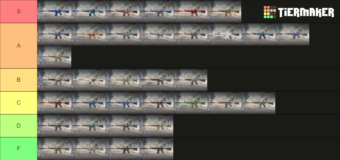 Counter-Strike 2 (CS2): All M4A1-S Skins (Feb 2024) Tier List ...