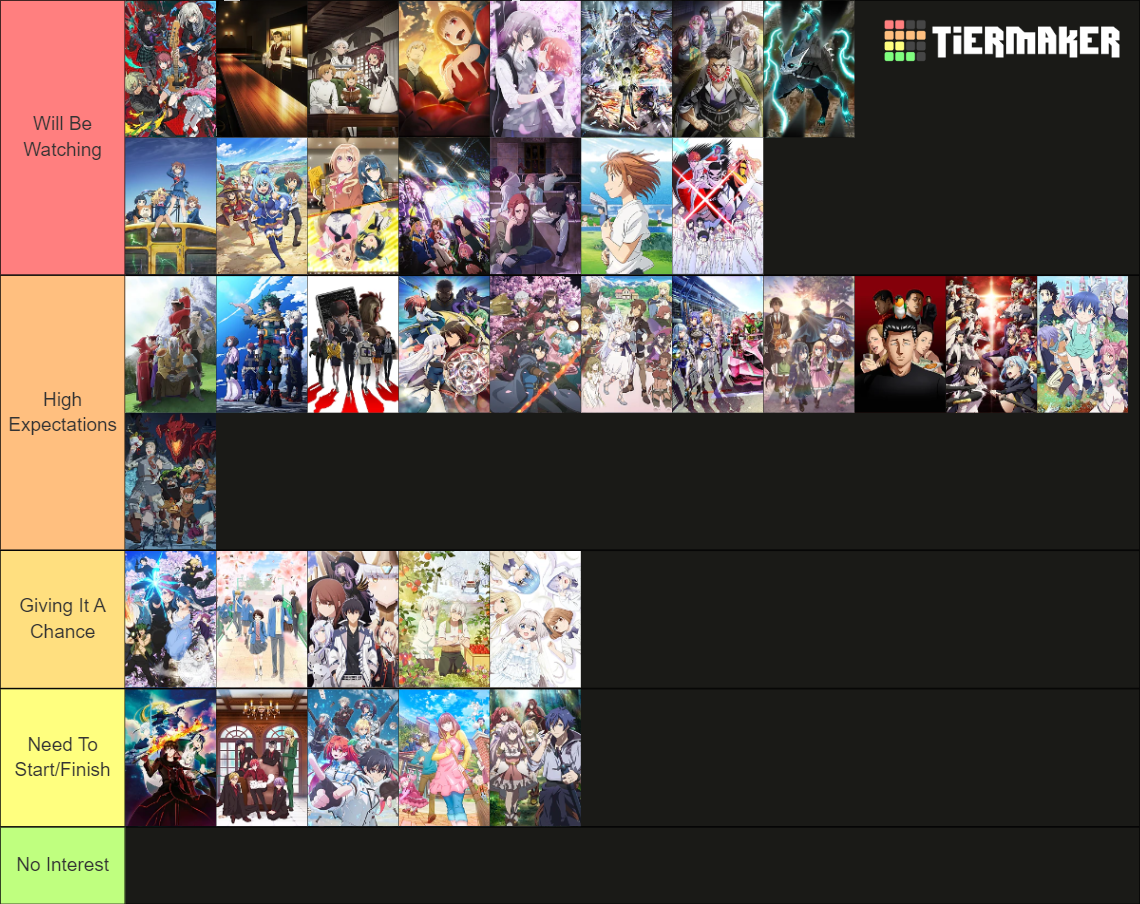 Spring Anime Lineup 2024 Tier List Rankings) TierMaker