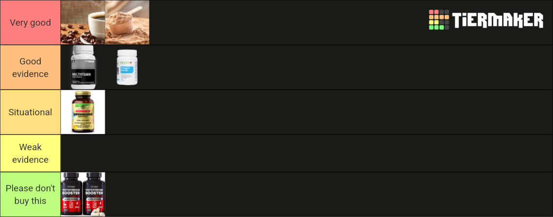 Supplement Tier List Community Rankings Tiermaker