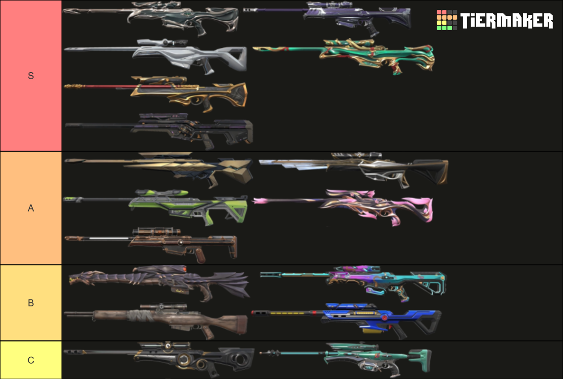 Valorant Operator Skins (August 2024) Tier List (Community Rankings ...