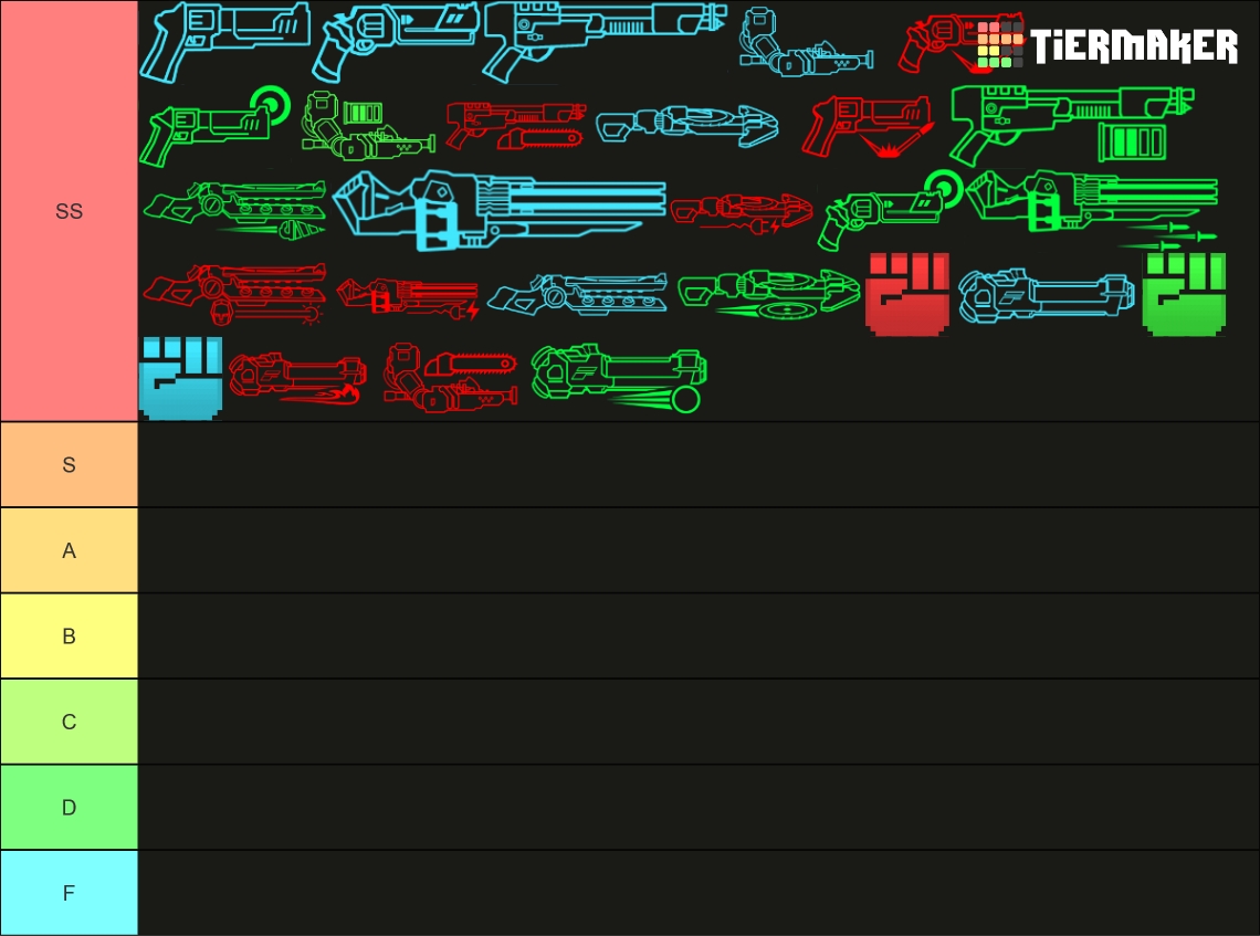 ULTRAKILL FULL WEAPONS TIER LIST Tier List (Community Rankings) - TierMaker