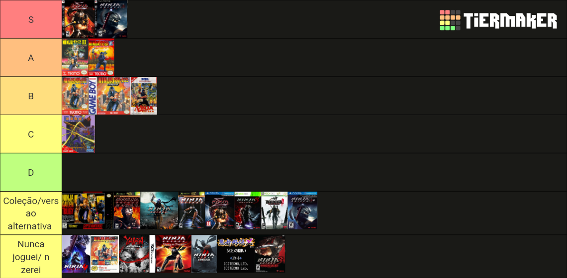 Literally every Ninja Gaiden game Tier List (Community Rankings ...