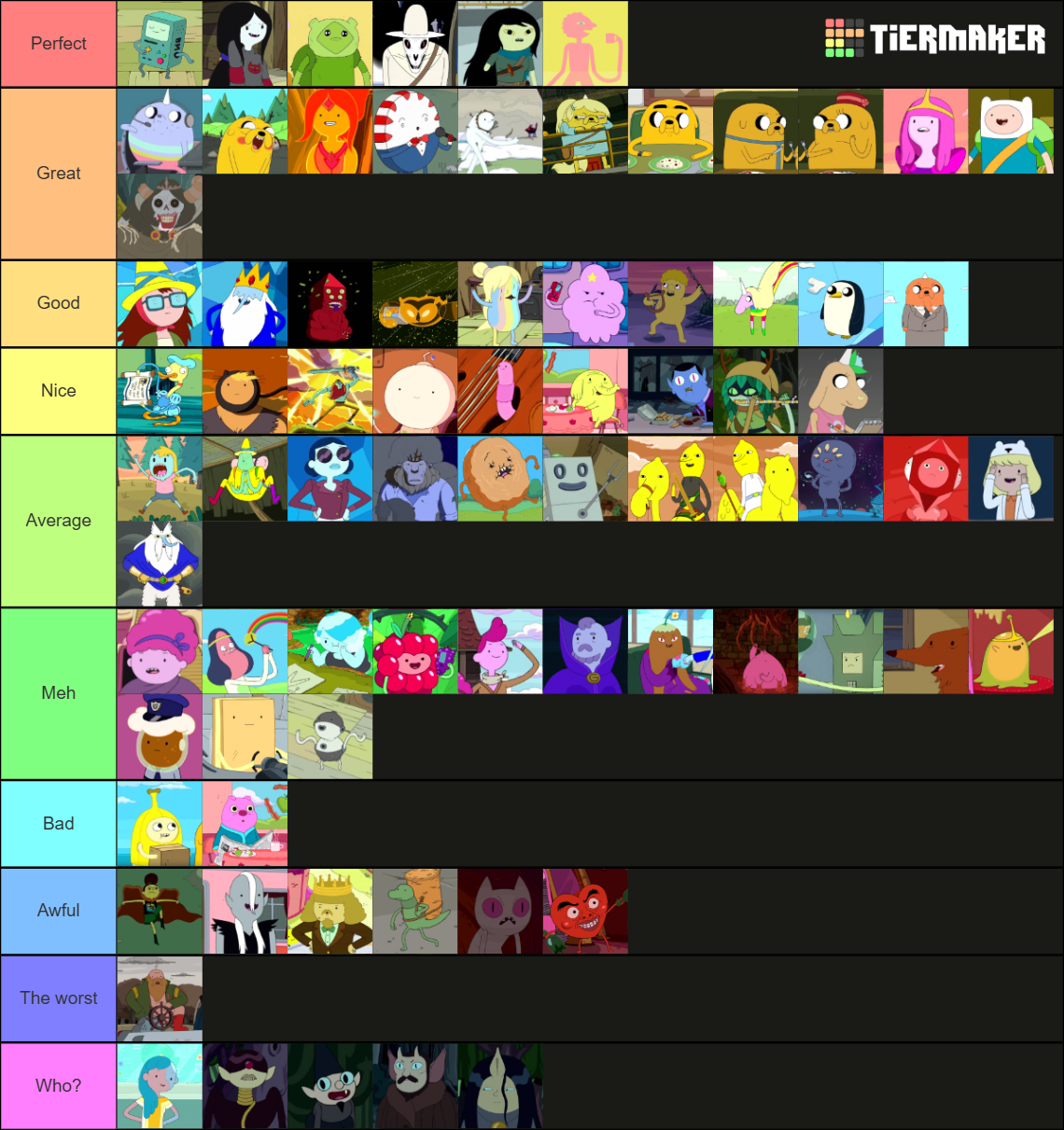 Adventure Time Characters (Major And Recurring) Tier List (Community ...