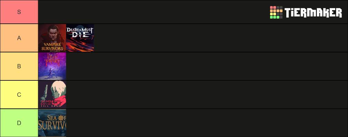 Vampire Survivors Like Tier List (Community Rankings) - TierMaker