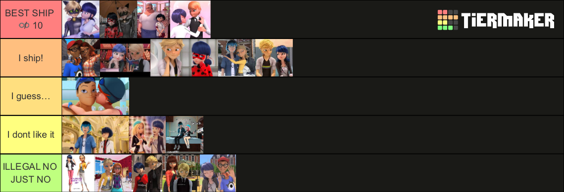 Miraculous ships Tier List (Community Rankings) - TierMaker