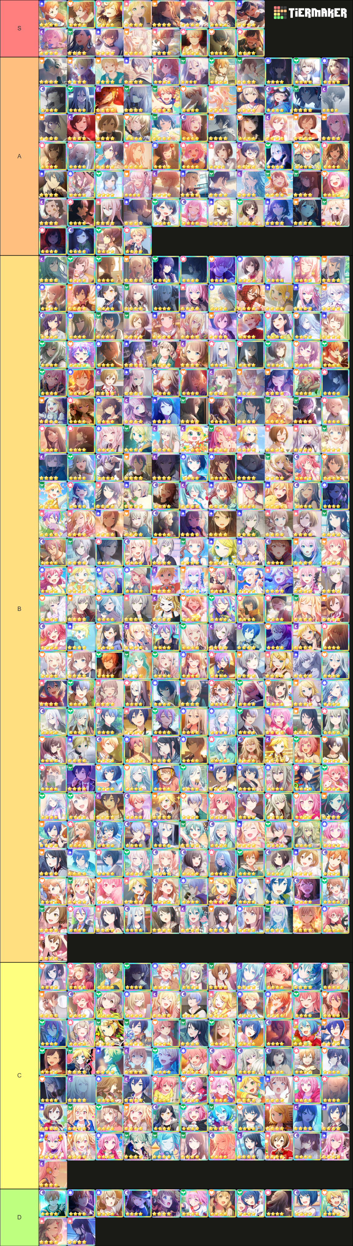 PJSK All Cards 4* (2024) Tier List (Community Rankings) - TierMaker