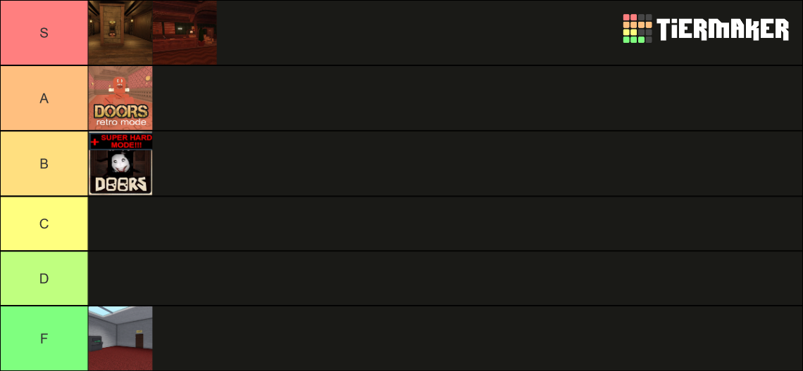 Roblox Doors Floors/Subfloors Tier List (Community Rankings) - TierMaker