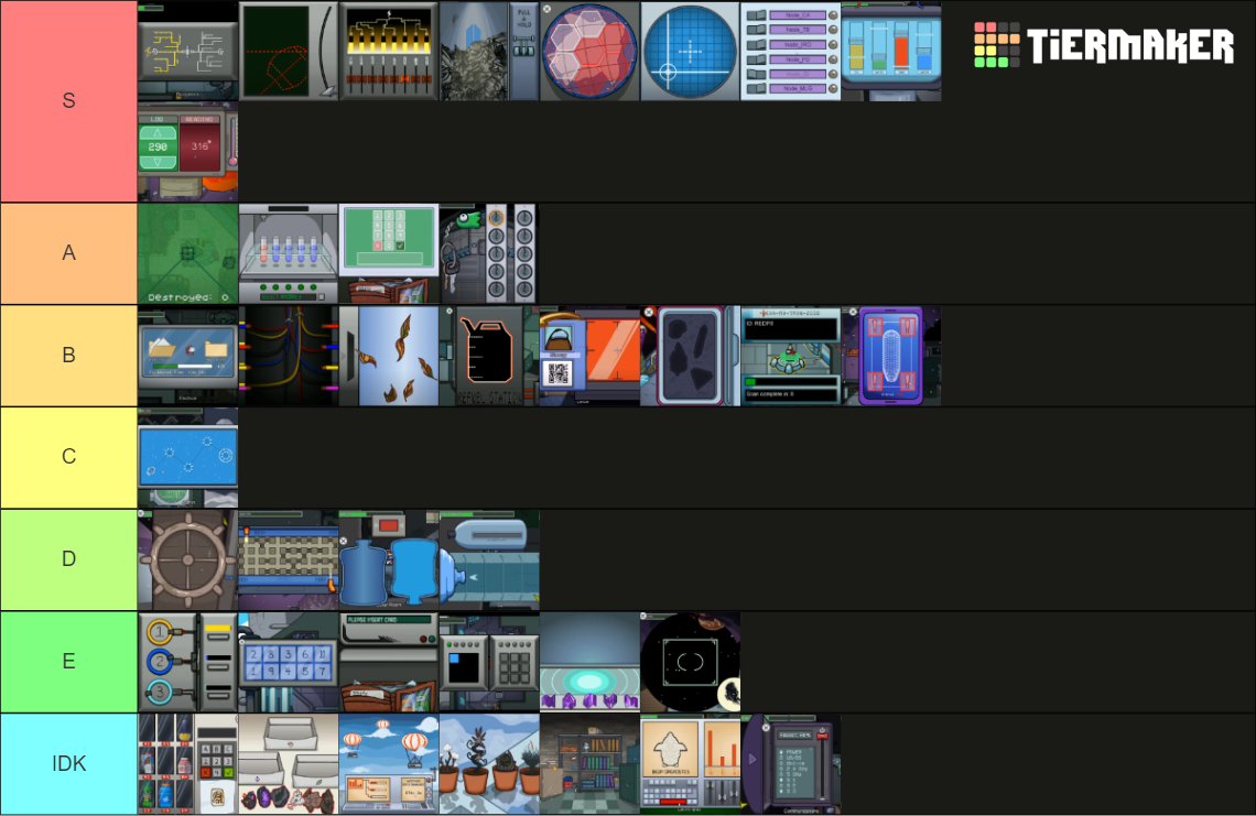 All Among Us Tasks Tier List Rankings) TierMaker