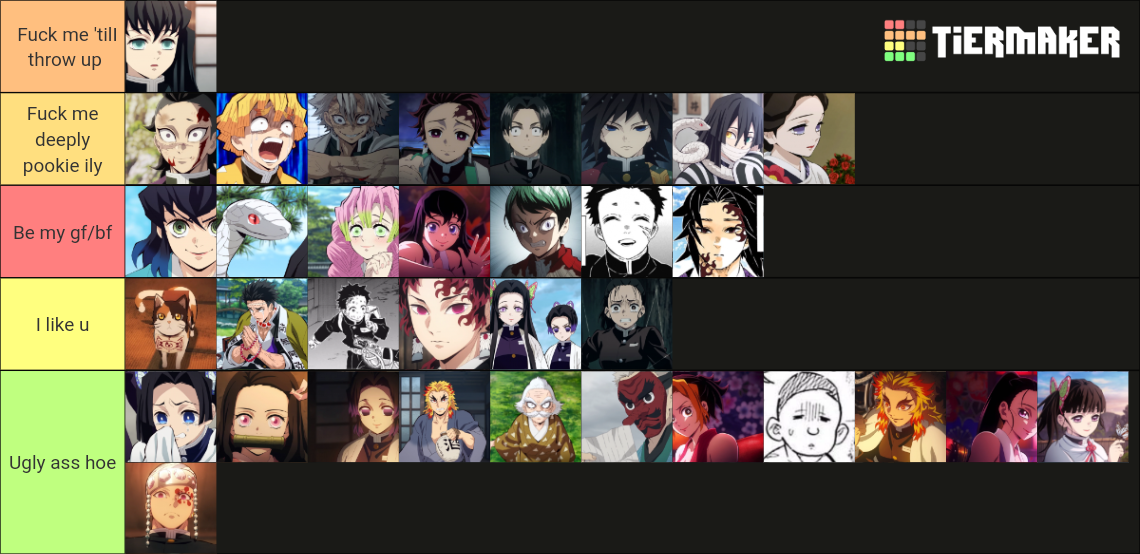 Demon Slayer (Kimetsu no Yaiba) All Demon Slayer Corps Tier List ...