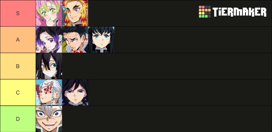 Top Hashiras Demon Slayer Hashira Tier List (Community Rankings) - TierMaker