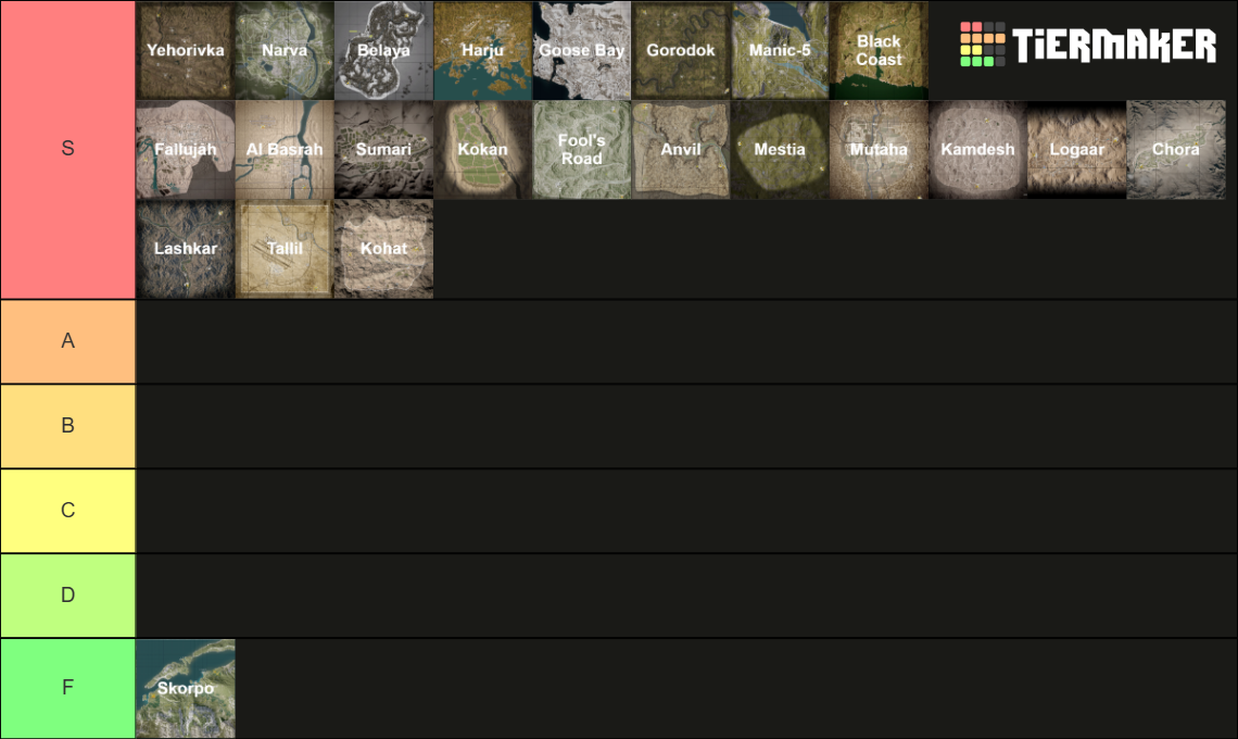 Squad Maps Tier List (Community Rankings) - TierMaker